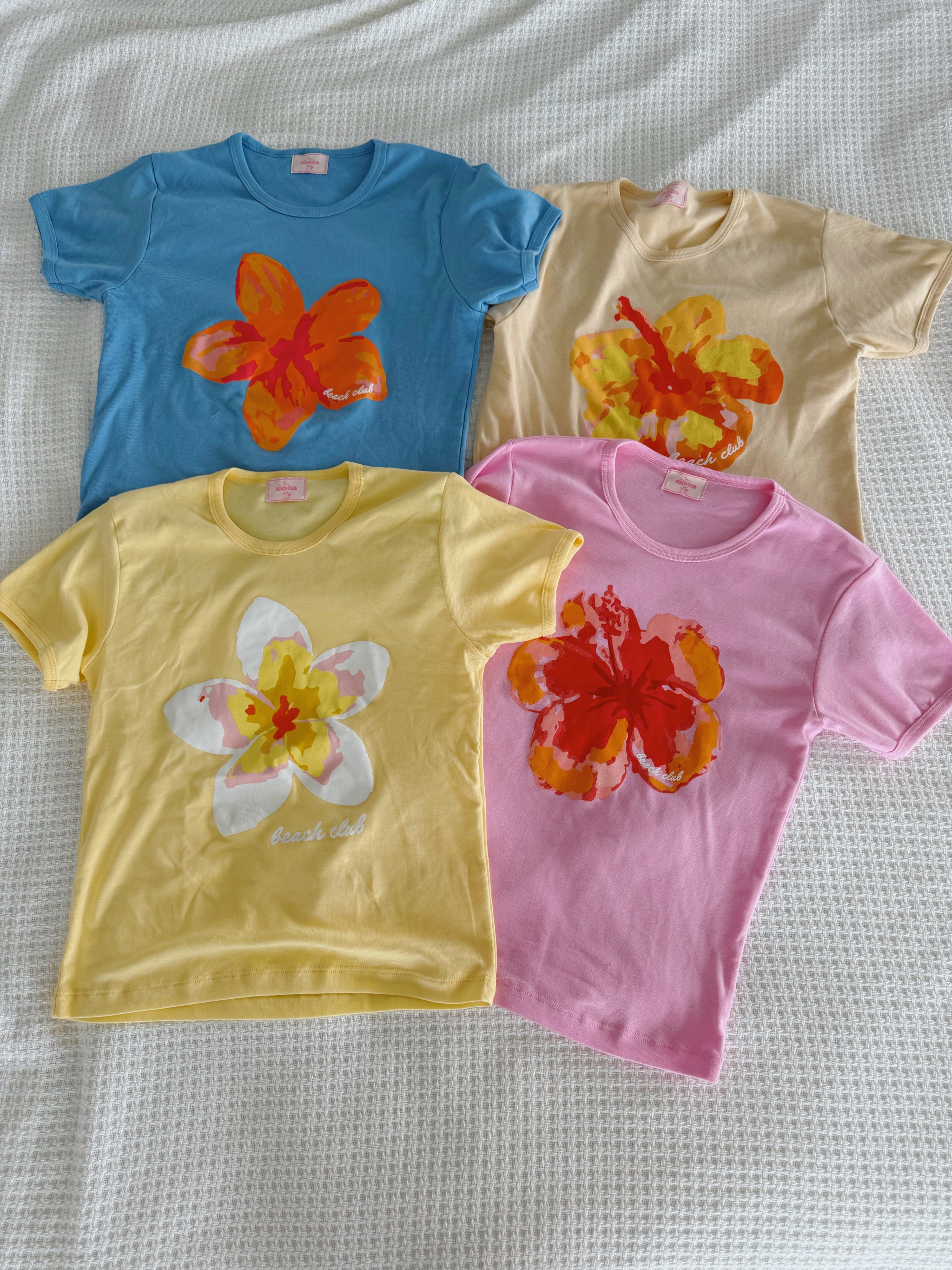 Hibiscus Pink Flower Tee – The Beach Club Shop